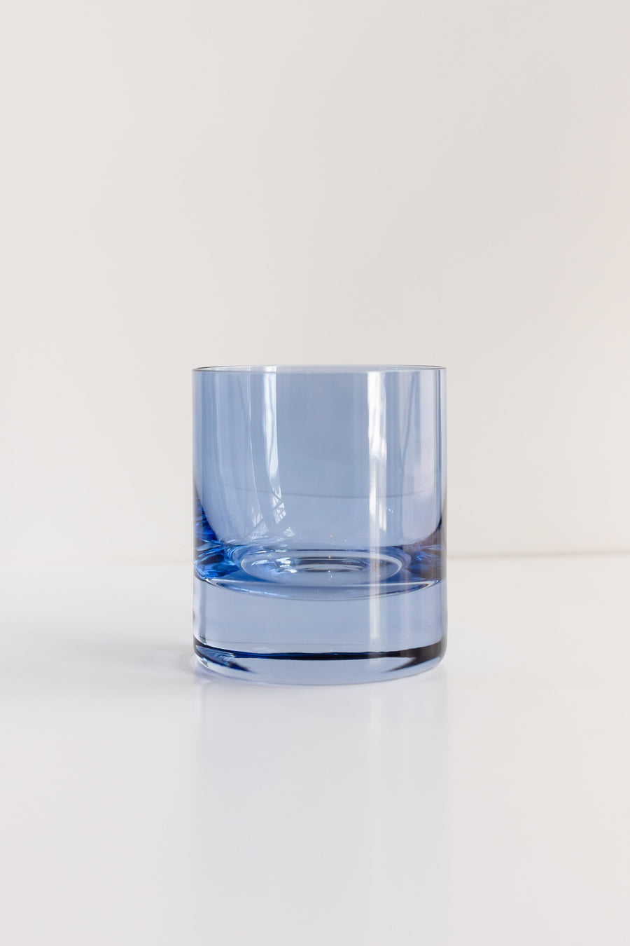 Cobalt blue rocks glass showcasing elegant design and vibrant color, perfect for stylish beverage presentation
