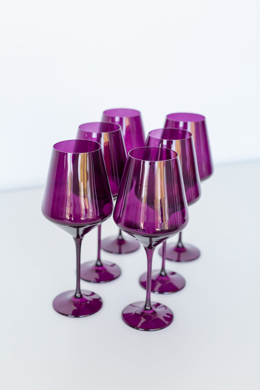 Elegant amethyst wine glass showcasing exquisite craftsmanship and rich purple hues perfect for sophisticated gatherings.