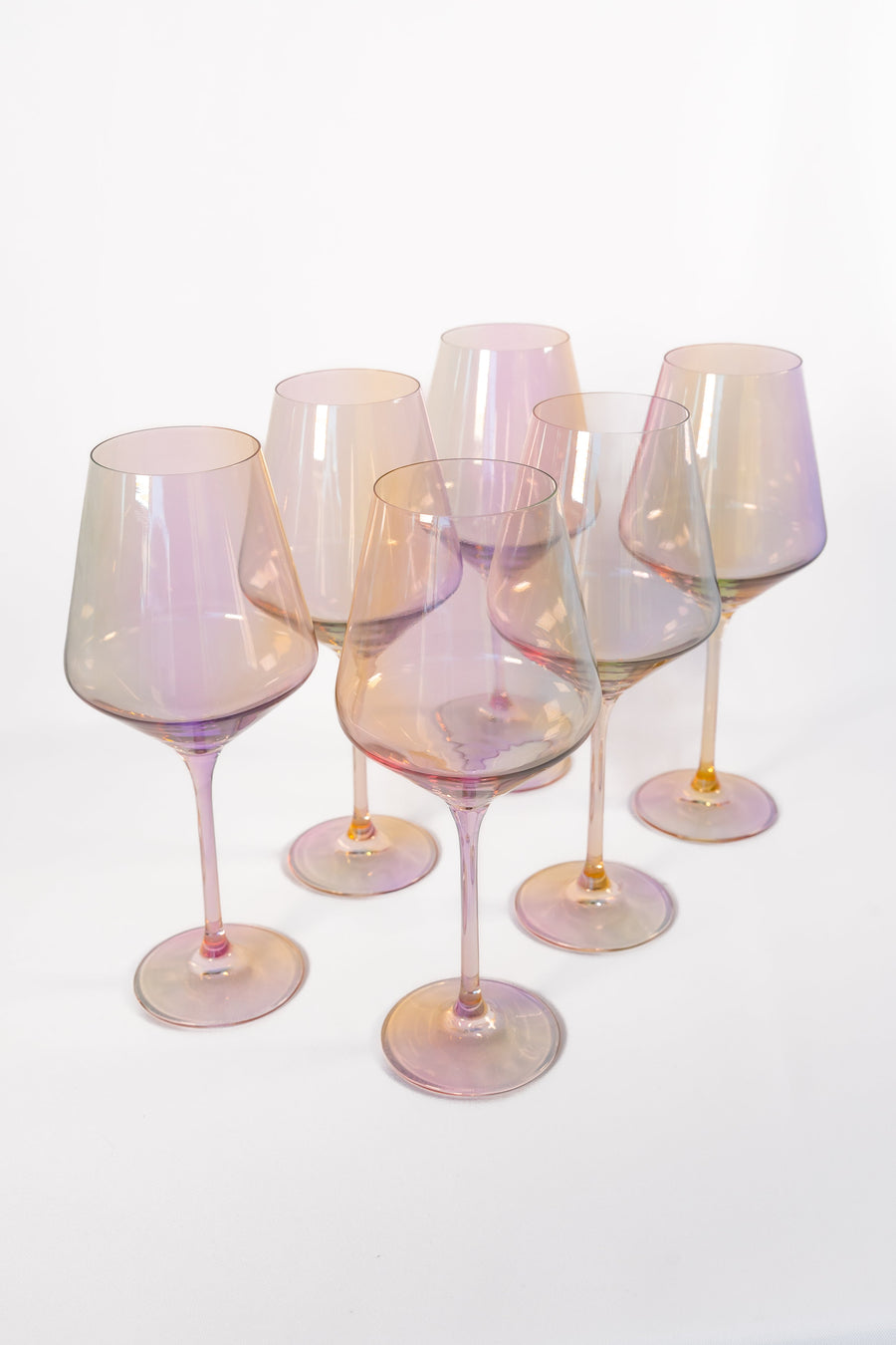 Colored wine glass stemware set, elegant and stylish designs for sophisticated dining experiences