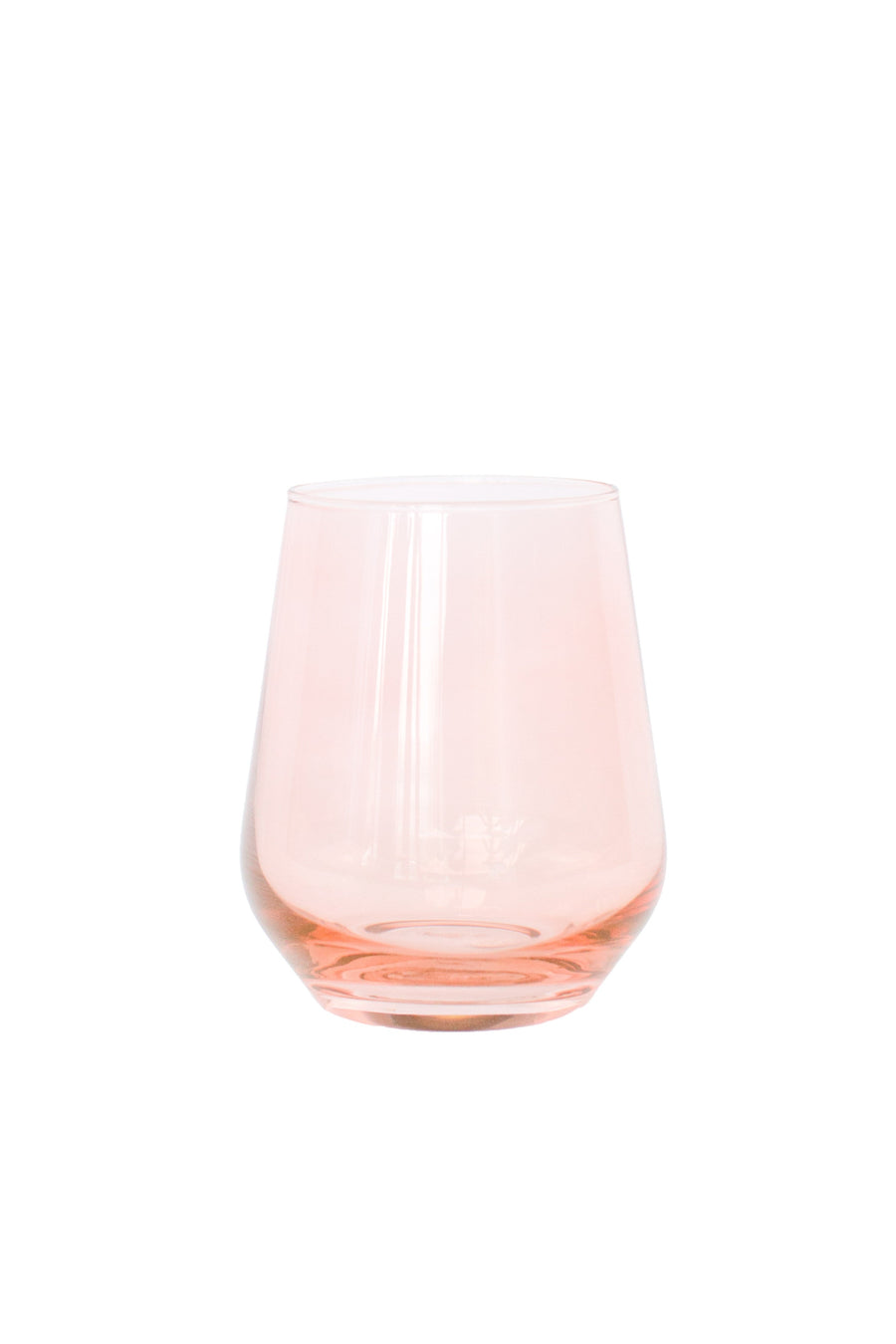 Elegant blush pink stemless wine glasses perfect for stylish entertaining and sophisticated table settings