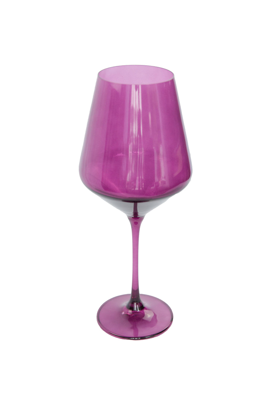 Elegant amethyst wine glass showcasing exquisite craftsmanship and rich purple hues perfect for sophisticated gatherings.