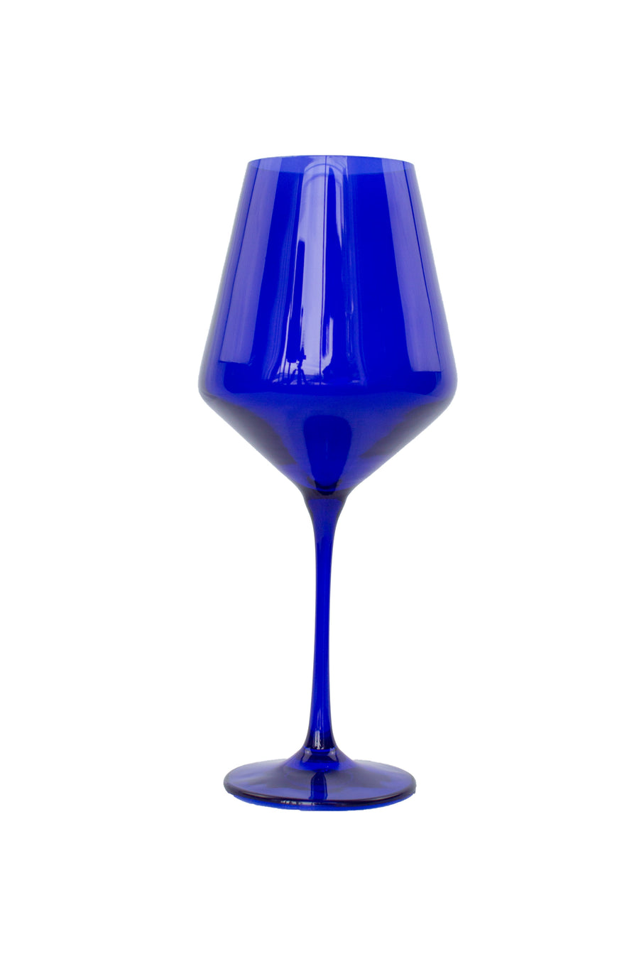 Elegant royal blue wine stemware set enhancing the dining experience with sophisticated style and vibrant color