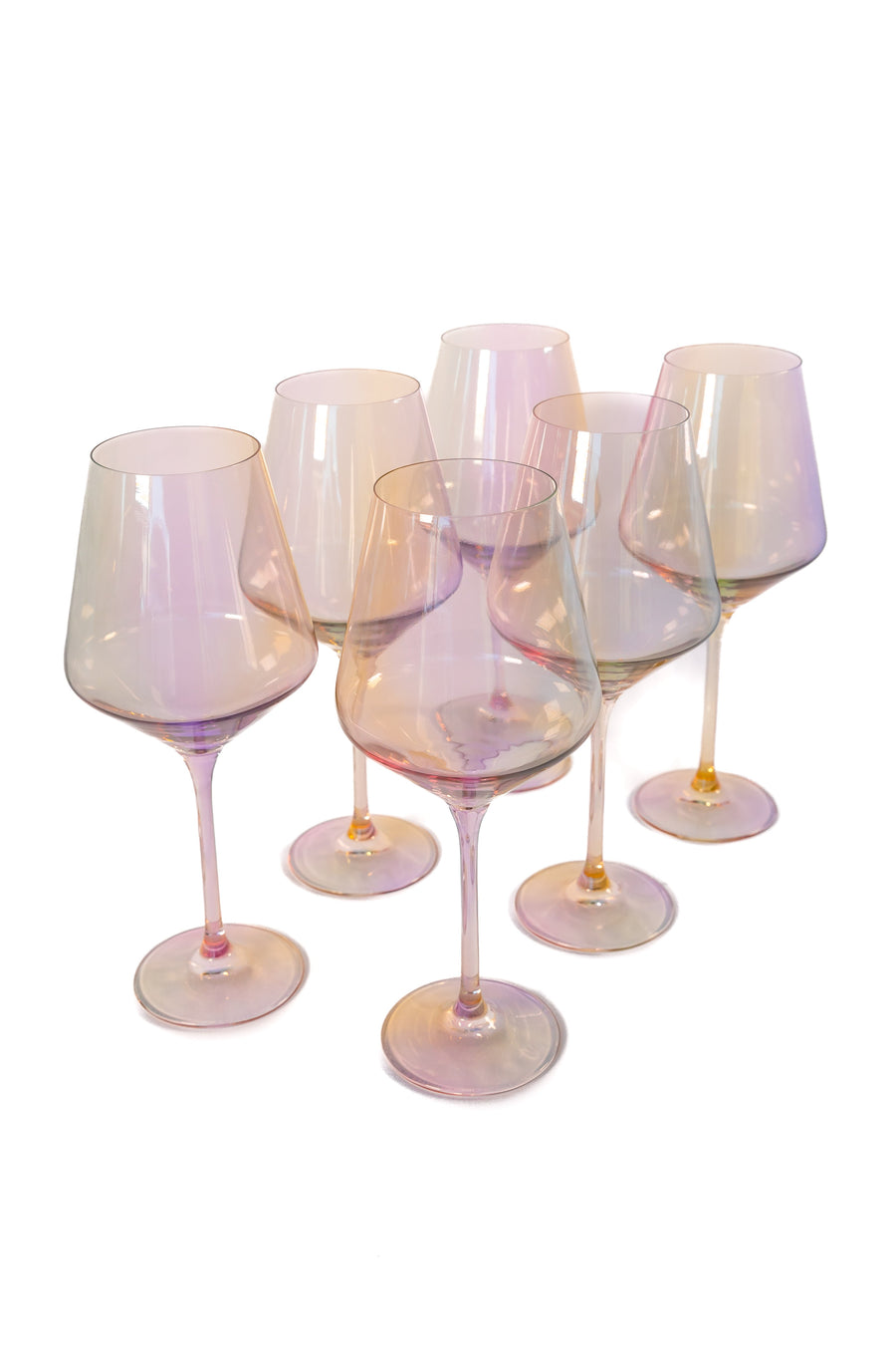 Colored wine glass stemware set, elegant and stylish designs for sophisticated dining experiences